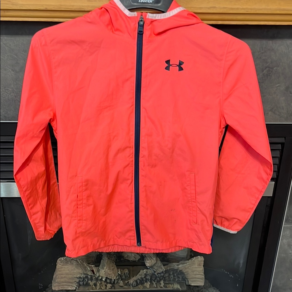 Under Armour packable shoestring Coral Jacket with Hood